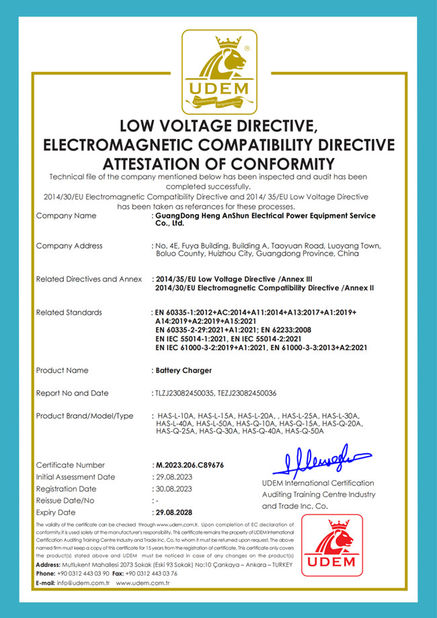 Porcellana GuangDong Heng AnShun Electrical Power Equipment Service Co., Ltd. Certificazioni